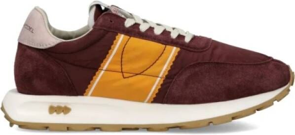 Philippe Model Bordeaux Oranje Stijlvolle Sneakers