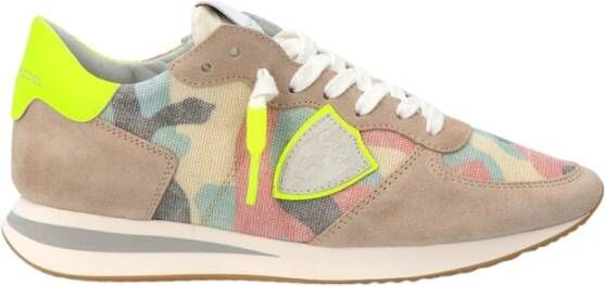 Philippe Model Camouflage Neon Sneakers Beige Dames