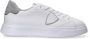 Philippe Model Eenvoudige Temple Sneakers met Vetersluiting White Heren - Thumbnail 16