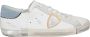 Philippe Model Crackle Denim Lage Top Sneakers White Heren - Thumbnail 1