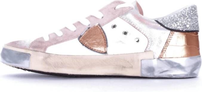 Philippe Model Dames Sneakers met Glitter Stijlvol en Comfortabel Roze Dames