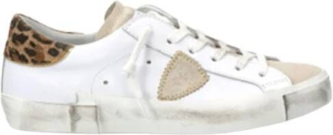 Philippe Model Sneaker met dierenprint van leer White Dames