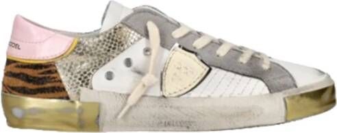 Philippe Model Dierenprint Lage Top Sneakers White Dames