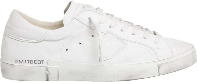 Philippe Model Witte Sneakers met Uniek Ambachtelijk Ontwerp White Heren