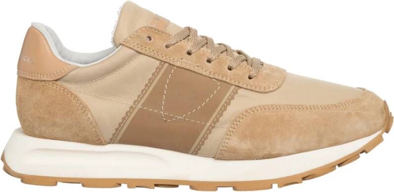 Philippe Model Eenvoudige Hardloopsneakers met veters Beige Dames