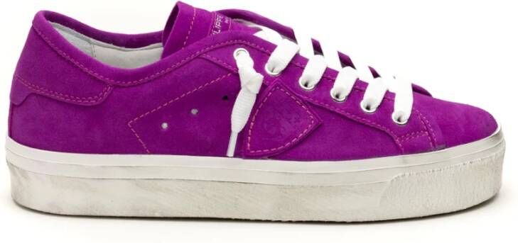 Philippe Model Fuchsia Haute Sneakers Purple Dames