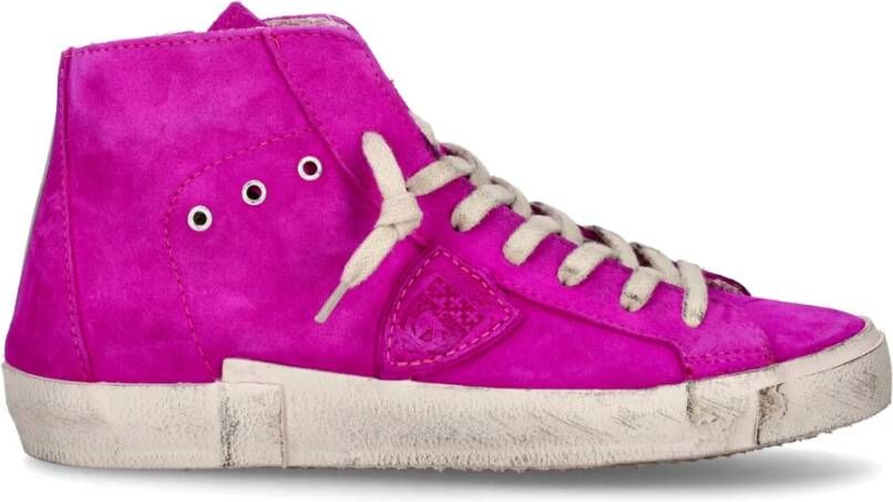 Philippe Model Fuchsia Suède Hoge Sneakers Pink Dames