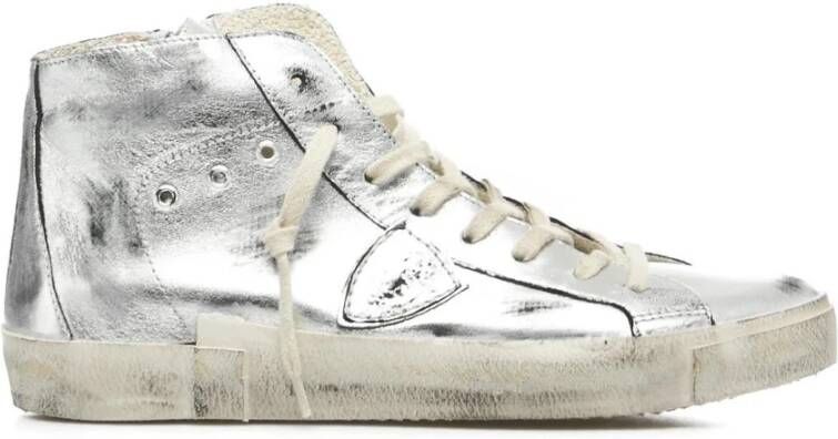 Philippe Model Glitter Logo Sneakers Gray Dames