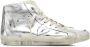 Philippe Model Zilveren Hoge Sneakers met Versleten Effect Gray Dames - Thumbnail 8
