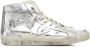 Philippe Model Zilveren Hoge Sneakers met Versleten Effect Gray Dames - Thumbnail 1