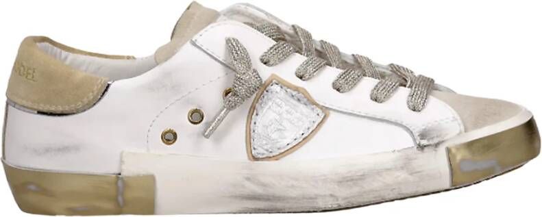 Philippe Model Golden Touch Sneakers met Worn Effect