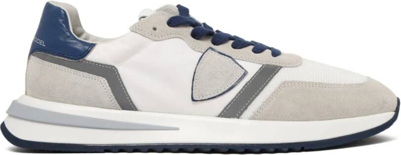 Philippe Model Tropez 2.1 Low Mondial Pop Wit Blauw Sneakers Multicolor Heren