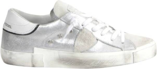 Philippe Model Low-Top Sneakers Prsx Low Metal Silver Sneaker in wit - Foto 8