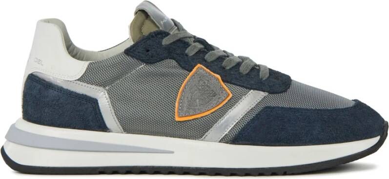 Philippe Model Sneakers Heren Lage sneakers Herenschoenen Canvas Tropez 2.1 fluor Grijs combi