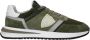 Philippe Model Militairgroene en witte suède Tropez 2.1 Sneakers Green Heren - Thumbnail 1
