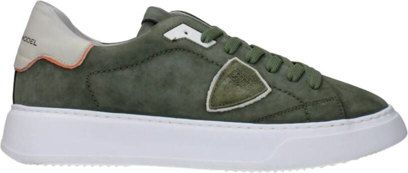 Philippe Model Legergroene Temple Low Herenschoenen Green Heren