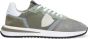 Philippe Model Groene nylon sneakers met suède details Green Heren - Thumbnail 1