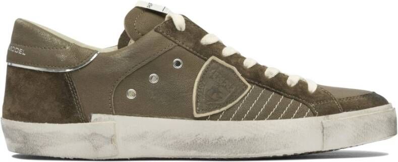 Philippe Model Groene Sneakers voor Mannen Aw25