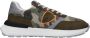 Philippe Model Groene stoffen sneakers met logodetail - Thumbnail 3