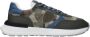Philippe Model Groene stoffen sneakers met metallic effect - Thumbnail 1