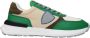 Philippe Model Groene stoffen sneakers met vintage effect - Thumbnail 1
