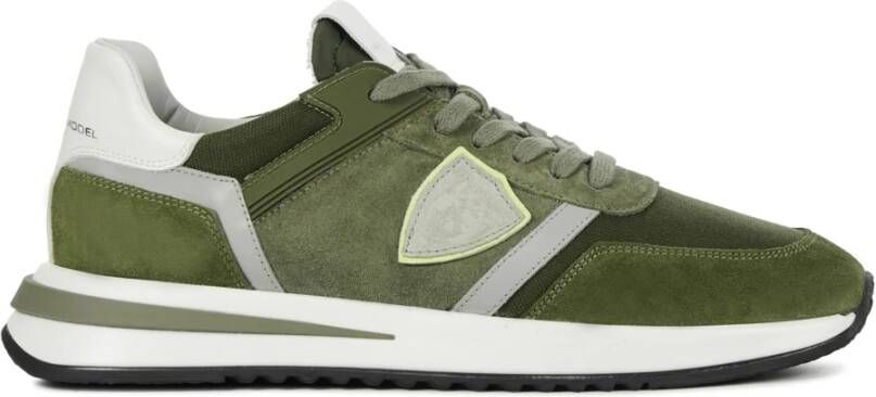 Philippe Model Sneakers Heren Lage sneakers Herenschoenen Canvas Tropez 2.1 fluor Groen