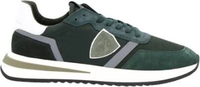 Philippe Model Stijlvolle groene sneakers voor heren Groen Heren