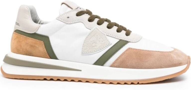 Philippe Model Heren Schoenen Tropez 2.1 Wit Groen
