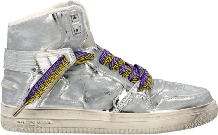 Philippe Model La Grande High Basketbalschoen Gray Heren