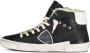 Philippe Model Zwarte High Top Sneakers met Distressed Details Black - Thumbnail 11