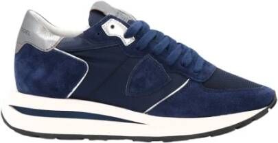 Philippe Model Hoge Lage Dames Sneakers Tropez Haute Blauw Dames