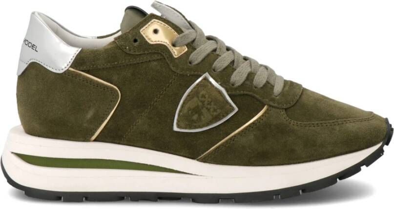 Philippe Model Elegante Tropez Trainer Sneakers Groen Dames