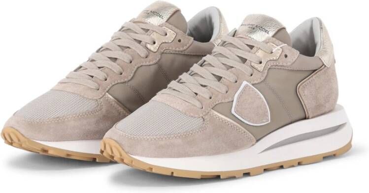 PHILIPPE MODEL Lage Sneakers Dames Tropez Haute Low Maat: 41 Materiaal: Suède Kleur: Beige - Foto 3