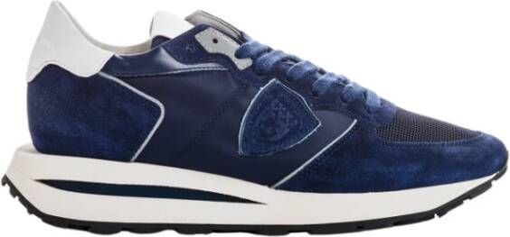 Philippe Model Hoge Top Leren Sneakers Blue Heren