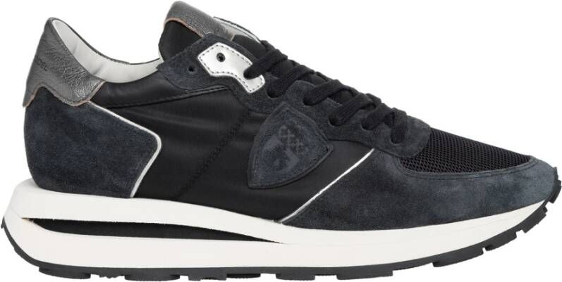 Philippe Model Hoge Top Sneakers Effen Patroon Black Dames