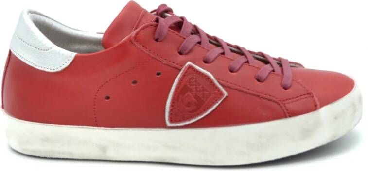 Philippe Model Hoge Top Sneakers Rood Dames