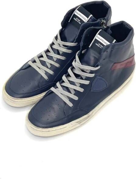 Philippe Model Hoge Top Sportschoenen Blauw Heren