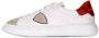 Philippe Model Witte Rode Leren Heren Casual Sneakers White Heren - Thumbnail 1