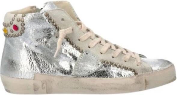 Philippe Model Iridescent Studded High Top Sneakers