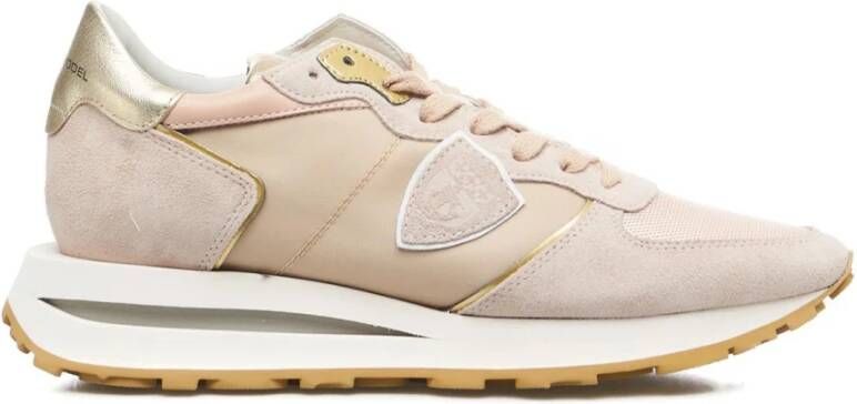 PHILIPPE MODEL Lage Sneakers Dames Tropez Haute Low- Maat: 36 Materiaal: Suède Kleur: Beige