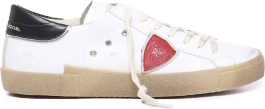 Philippe Model Witte Sneakers met Logo Detail White Heren