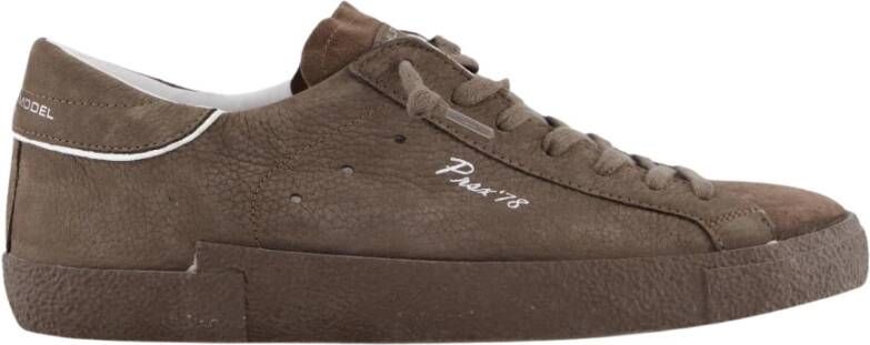 Philippe Model Lage Bruine Sneaker voor Heren
