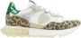 Philippe Model Lage Dames Animal Print Sneakers Beige White Dames - Thumbnail 1