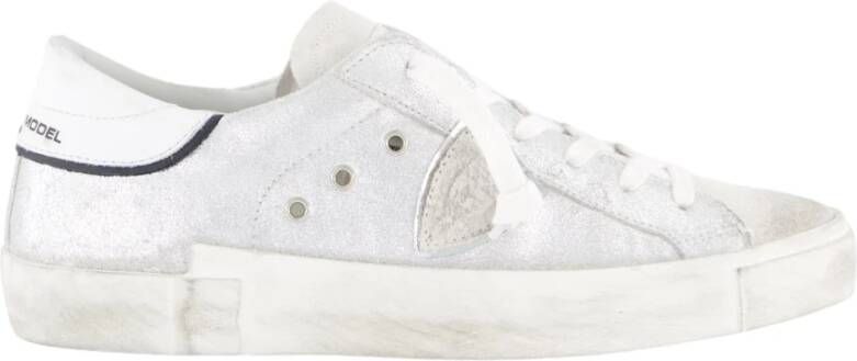 Philippe Model Low-Top Sneakers Prsx Low Metal Silver Sneaker in wit - Foto 5