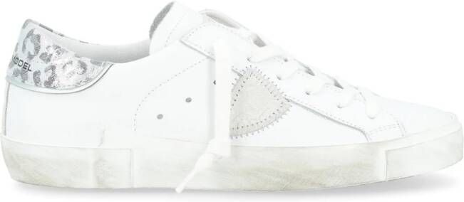 Philippe Model Lage Damesneakers in Parel White Dames