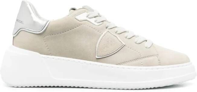 Philippe Model Lage Grijze Tempel Sneakers