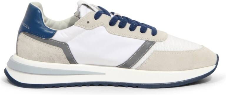 Philippe Model Tropez 2.1 Low Mondial Pop Wit Blauw Sneakers Multicolor Heren