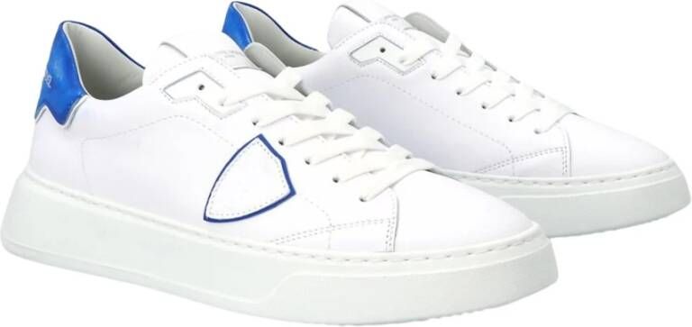 Philippe Model Witte Blauwe Temple Sneakers Ode Frankrijk Multicolor Heren