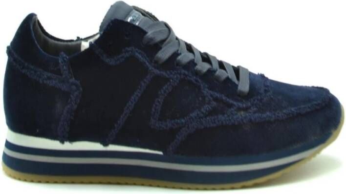 Philippe Model Lage Top Marineblauwe Sportschoenen Blauw Dames