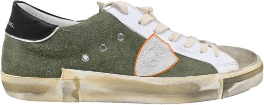 Philippe Model Lage Top Militaire Witte Sneakers